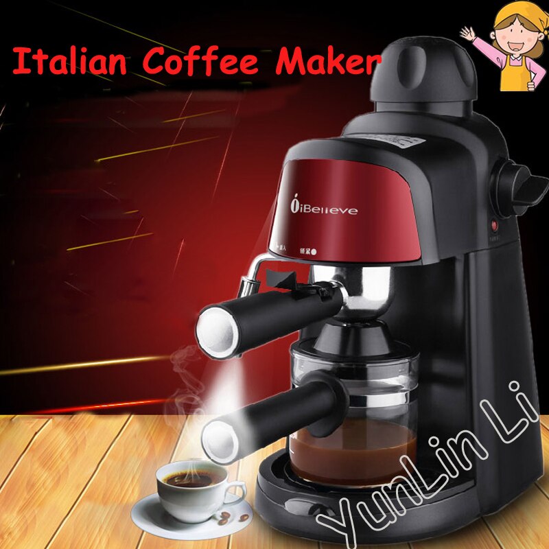 Italian Coffee Machine Semi-automatic Steam 5 Bar Pump Pressure Household Commercial Electric Milk Frother Coffee Maker CM6810