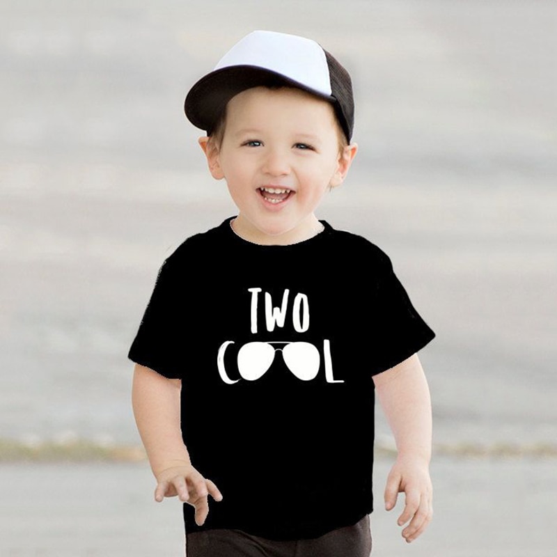 2 Jaar Oude Kid Verjaardag T-shirt Twee Cool Print Grappige Peuter Jongens Meisjes Korte Mouw Party T-shirt Kinderen Leuke T shirt Kleding