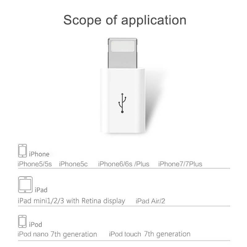 Mini Otg Lightning Naar Micro Usb Adapter Voor Apple Iphone 11 Pro Max Xs Max Xr X 7 8 6S 6 Plus Data Sync Charger Kabel Connector