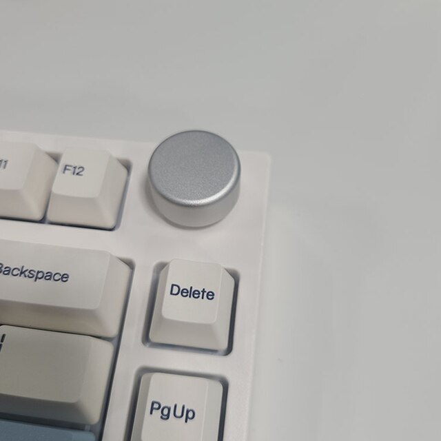 Knobs For Keydous NJ80 Mechanical Keyboard Round Silver Blue Red Color Knobs: Silver knobs