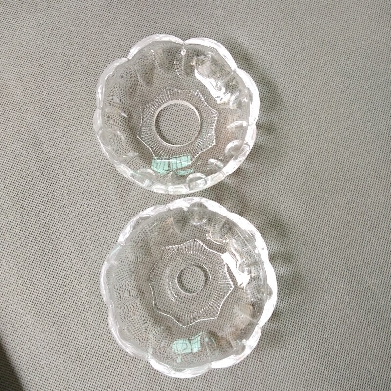 2Pcs Glass Dia100mm Crystal Lamp Flower Bowl, Bobeches, Candle Holder, Wedding Decoration, Chandelier Tray, Light Accessories