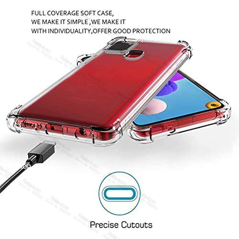 Für samsung a21s fallen transparent klar fallen Für samsung Galaxis a21s eine 21s a217F sm-a217F/ds telefon weichen tpu abdeckung coque fundas