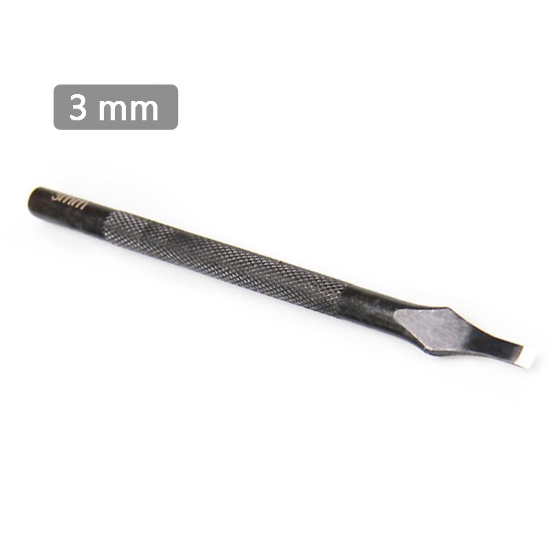 Lær manuell gjør-det-selv-verktøy lærskjærekniv parallellkniv skinn rett stanse multi-størrelse 3/5/6/8/10/12mm: 3mm