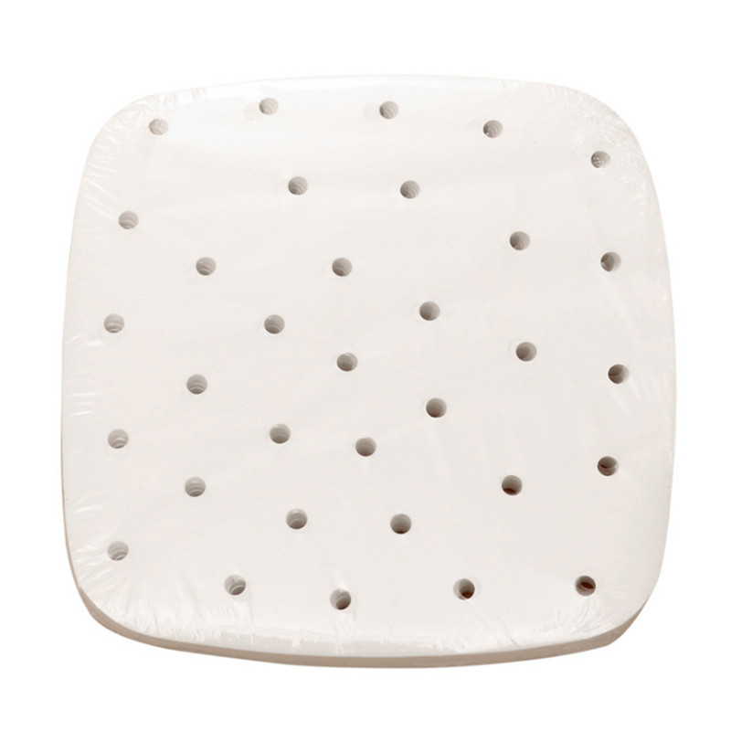 50Pcs Square Air Fryer Premium Perforated Pad Parchment Non-Stick Steaming Basket Mat Baking Cooking Oil Paper: SKY BLUE