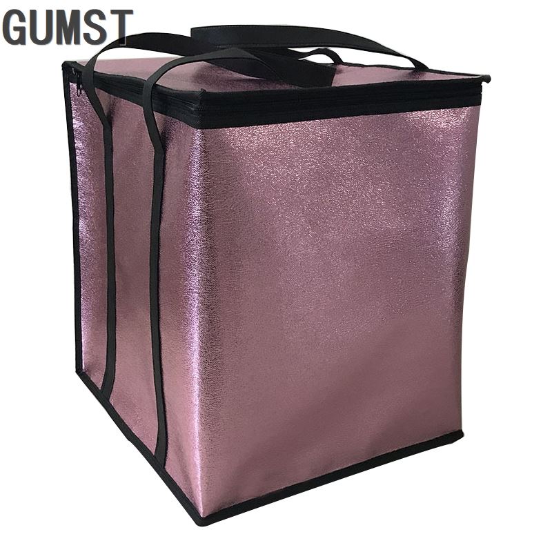 Włókniny duży chłodnicy torba składana duża izolowana torba przenośna chłodnica pudełko robić pakowania żywności pojemnik na obiad torby termiczne torebka chłodząca