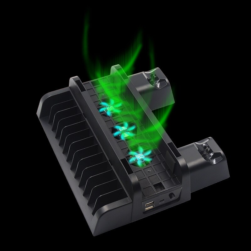 AM05-Multifunctional Cooling Beugel Ps4 Gastheer Fan Base Disc Rack Handvat Lader Voor Ps4 En Ps4 Pro Console