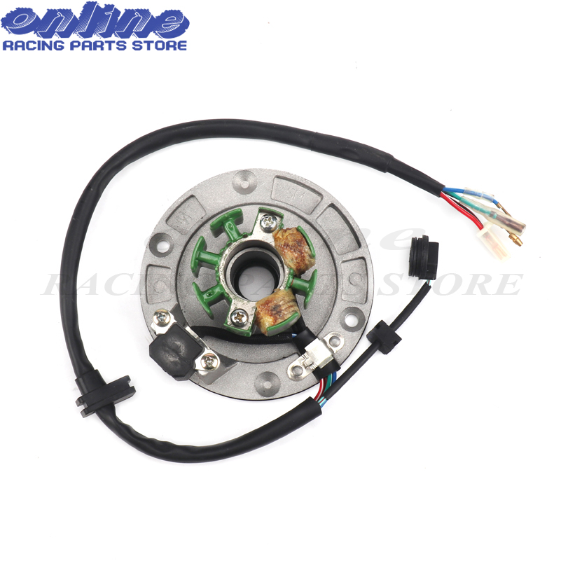 Magneto Stator 2 Pole Coil 4 Wire Flywheel Rotor Kit for ZongShen 150CC Xmotos Kaya Apollo Dirt Pit Bike Parts