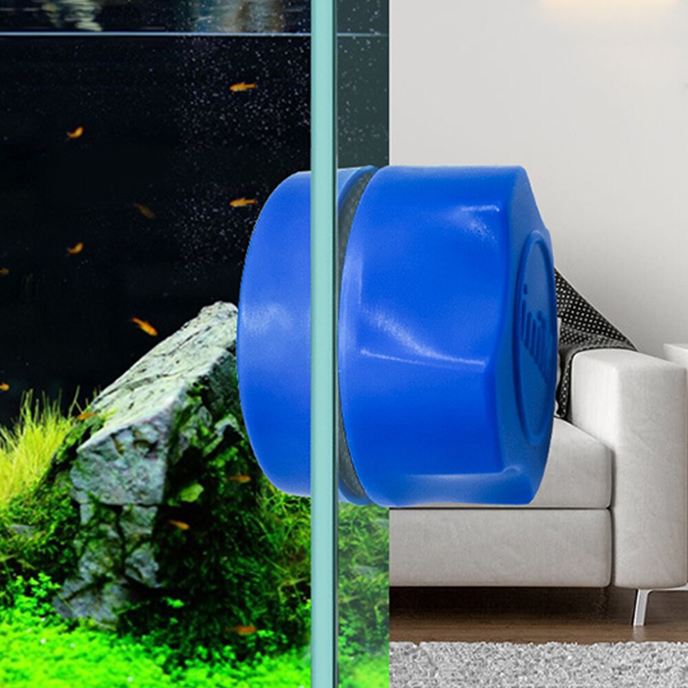 1PCS Aquarium Fish Tank Magnetic Floating Brush Glass Cleaner Washer Tool Window Aquarium Fish Tank Cleaning Tool Magnetic Brush