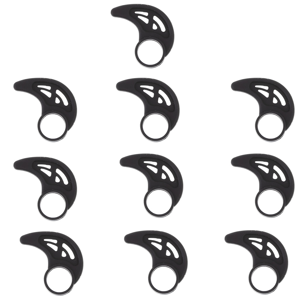 10 Stuks Reserve Vervanging Ear Strap Hoorn Vormige Clip Earring Voor Headset Zwart Transpiratie Universal Voor Alle Oorhaak Oor Haak loop