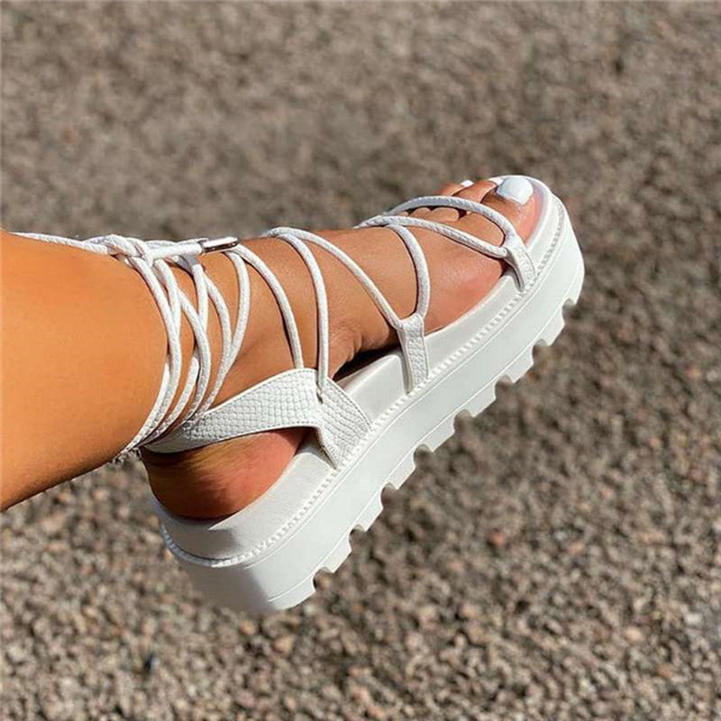 Summer sandals Woman open toes Shoes cross belt Roman shoes sequins Wedges zipper sandals zapatos de mujer zapatos