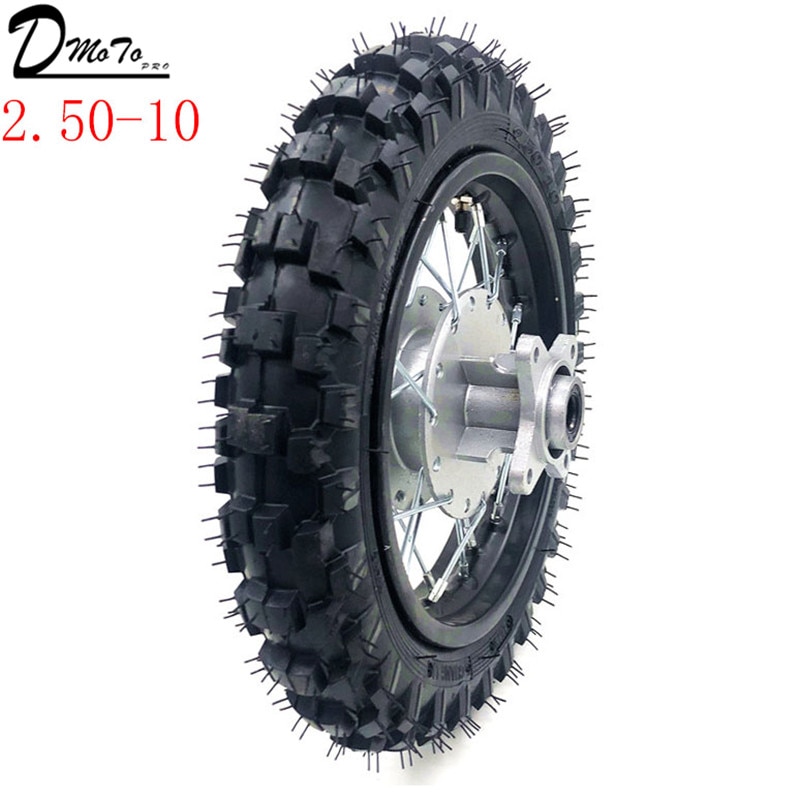2,50-10 zoll Hinten Reifen Stahl Felgen Trommel Bremse Räder Felgen Hub CRF50 Kayo Chinesische Schmutz Grube Fahrrad motorrad Mini Fahrrad