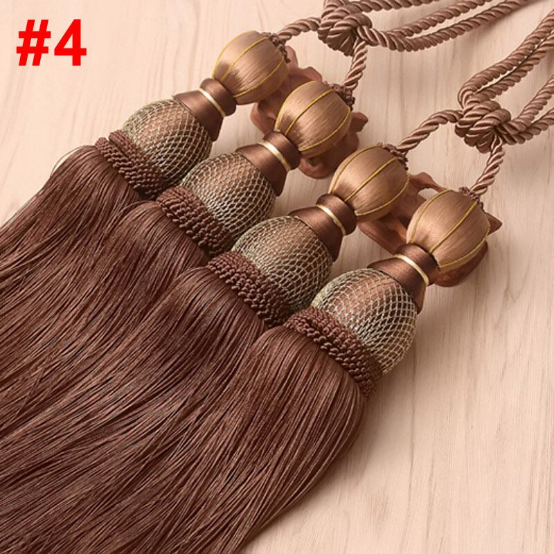 Rideaux Holdbacks glands pour rideaux Embrasse Rideau Rideau accessoires gland Tieback derniers produits chinois CP066-40: Dark Coffee