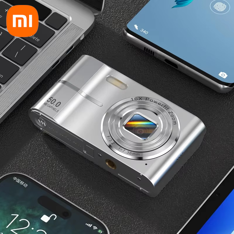 Xiaomi 5K Digital Camera 50MP Pixels 16X Powerfil Zoom Outdoor Anti-Shake Digital HD Video Camera Flash Video Recorder: WHITE