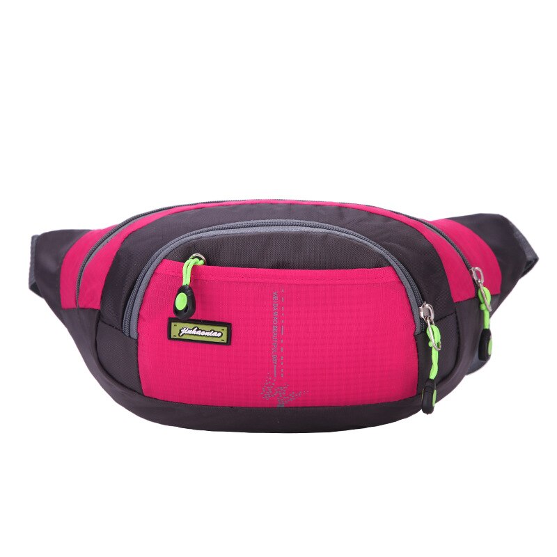 Vrouwen Fanny Pack Heuptas Mannen Oxford Bum Bag Hengreda Lichtgewicht Hip Sling Bag Met 3 Rits Zakken Voor reizen: Roze Kleur