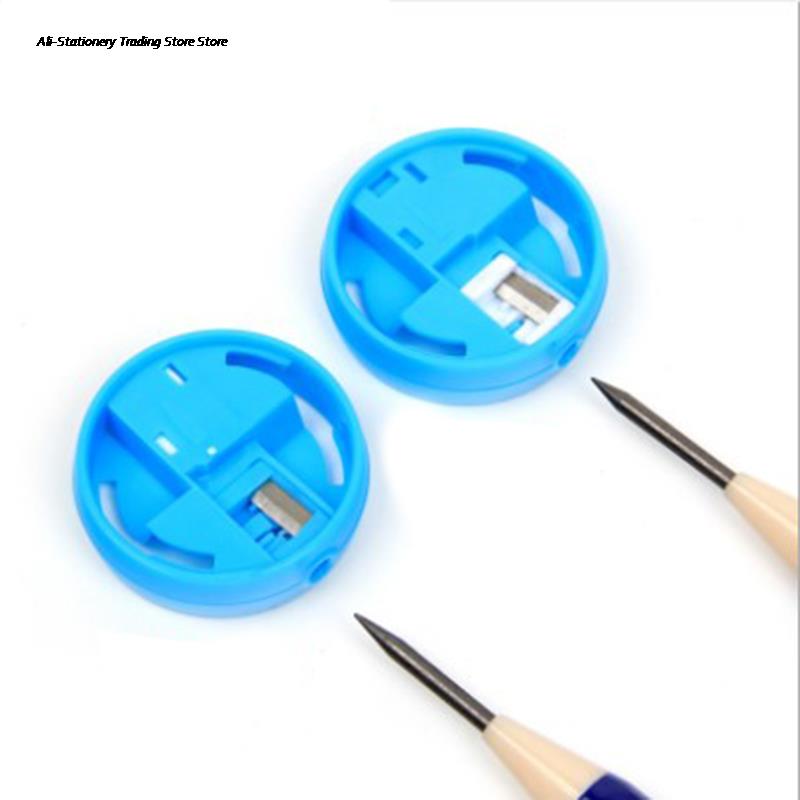 2pcs Cute Round Mini Pencil Lead Dedicated Sharpener Double Hole School Office Supply Kids Random Color