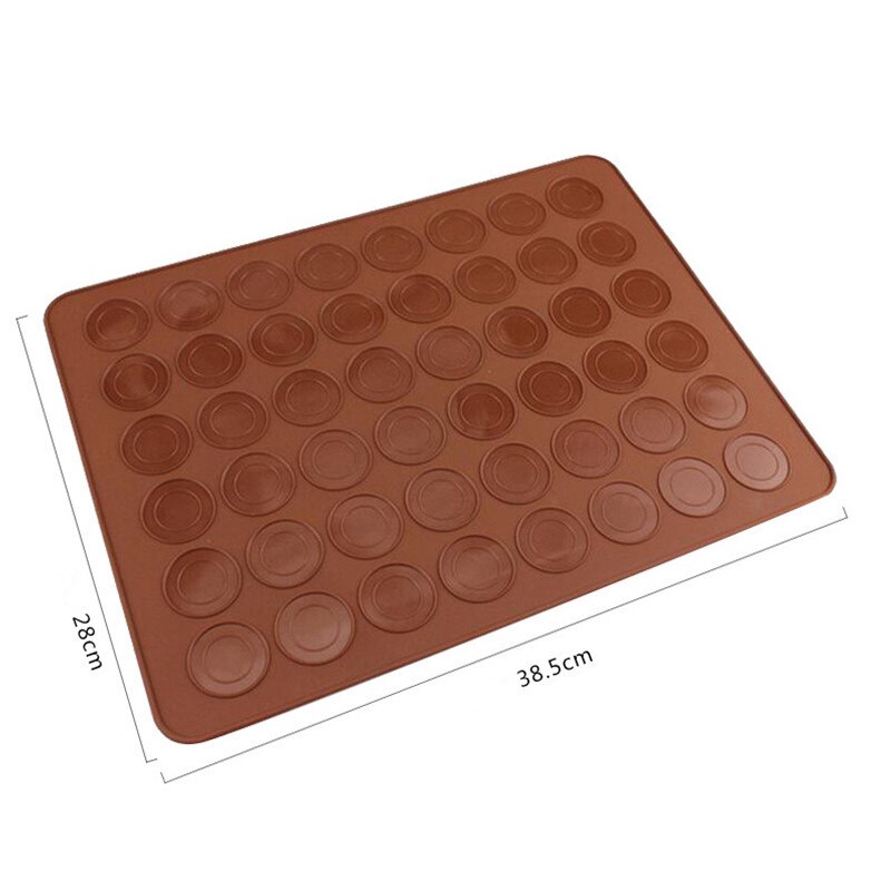 Plaque de cuisson ronde en silicone pour Macaron, 48 ou 30 trous, tapis de cuisson bricolage-même, Dessert, four, ustensiles de cuisson pour gâteaux: 38.5x28cm