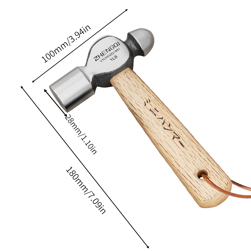 Mini martillo de garra, herramientas para el hogar, uso común en carpintería, clavos para golpear, mango de madera, martillo pequeño de acero con alto contenido de carbono: Negro