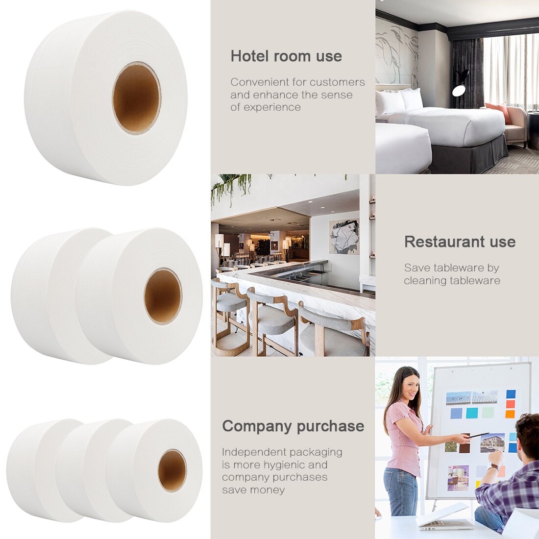 1 Roll White Toilet Roll Paper 950 sheets extra long Tissue Toilet Roll Tissue Roll Paper Towels Soft Papers