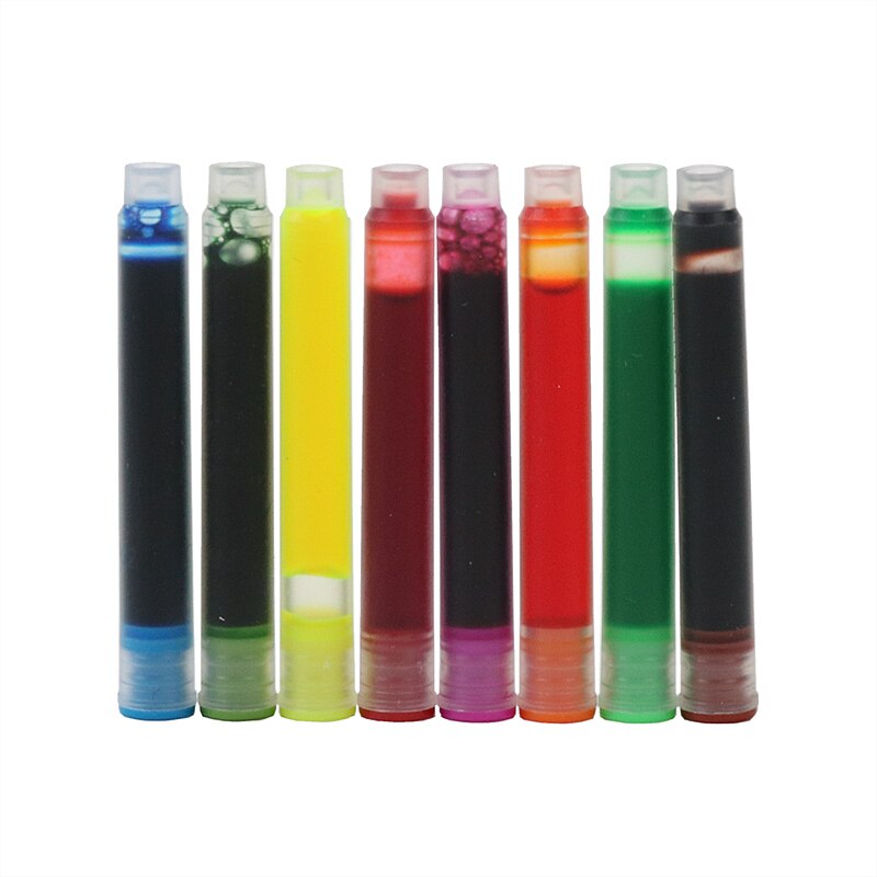 Farge fyllepennblekk fyll blekkkapselen 2.8mm indre diameter egnet for de fleste penner 20 stk/parti