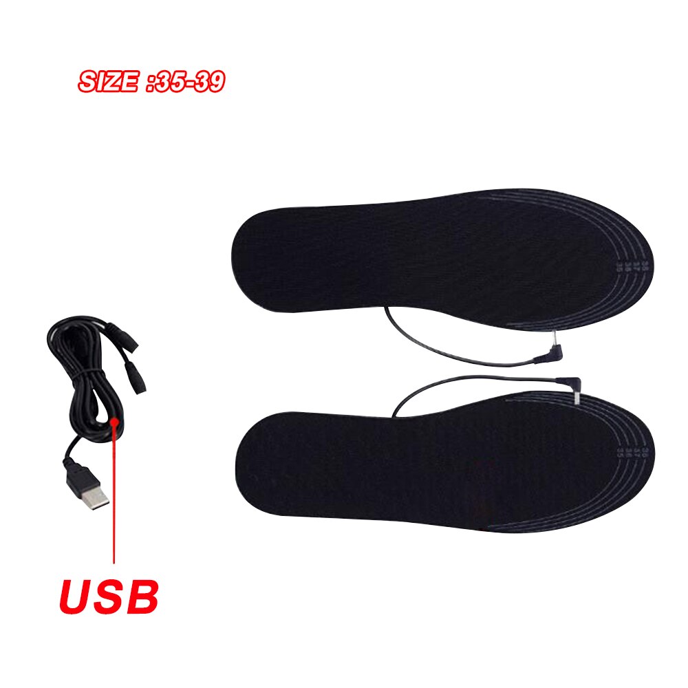 Tee itse leikattavat lämmitetyt kengät pohjalliset usb sähköinen talvi jalkojen lämmitin vapaa koko sukkalämmitin pohjalliset miehille naiset poika tyttö 3: 35 to 39