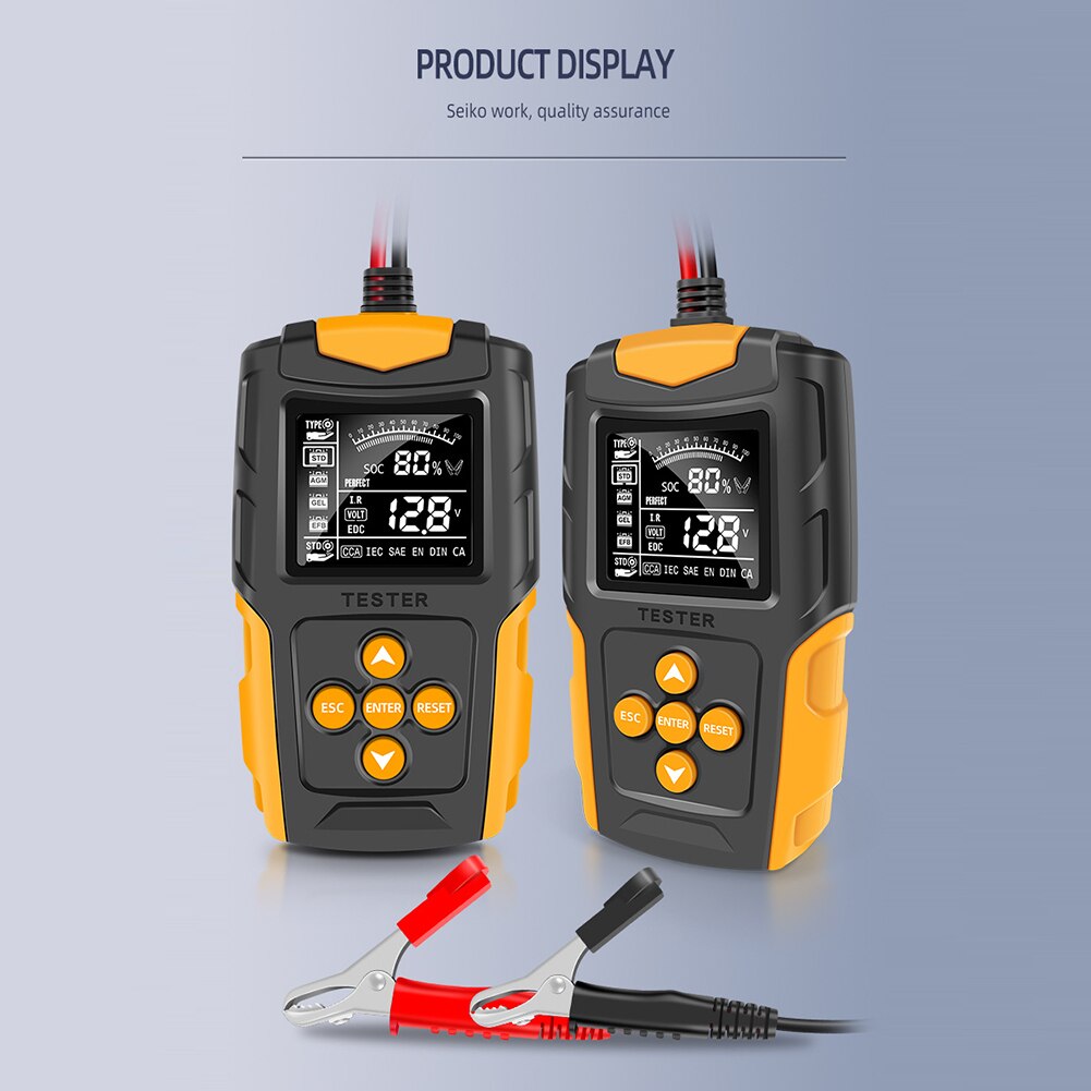 12V 24V Car Battery Tester Digital WET CA SLA Lead Acid Battery Analyzer Car Battery Tester Automobiles Accessories
