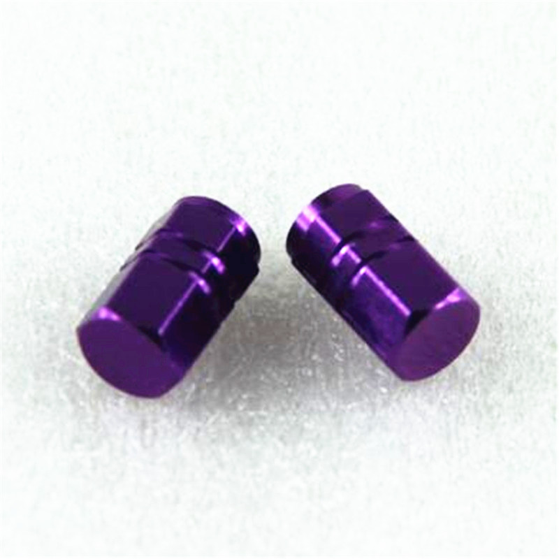 Color Aluminum Alloy Valve Cap Bike Cap Bike Bicycle Cycling Tire Leak Valve Cover Gas Nozzle 10 Colors Bicycle Accessories: 2Pcs Purple