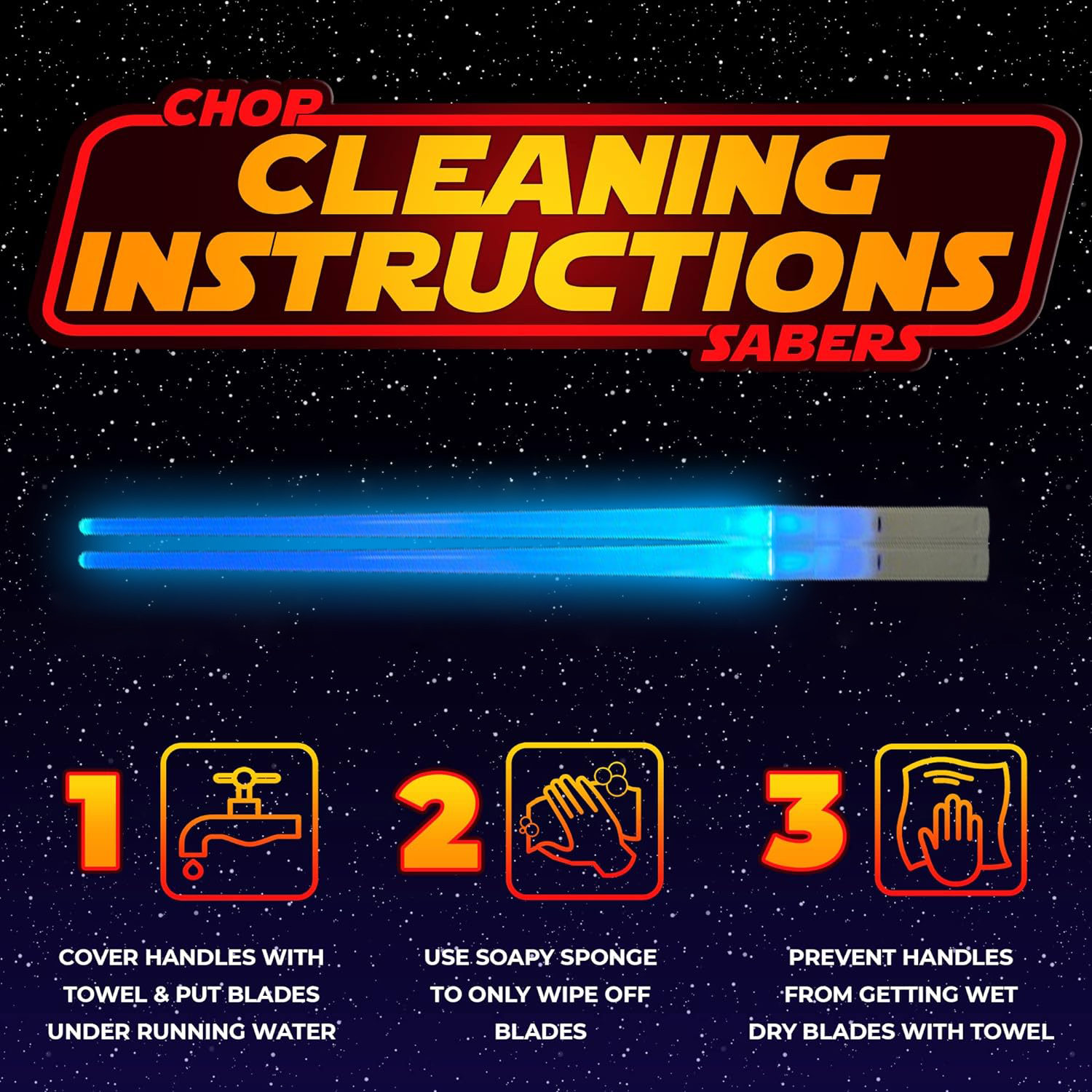 Sabre Laser LED thème StarWar, baguettes chinoises lumineuses, réutilisables, lavables et détachables, baguettes à Sushi, vaisselle de cuisine, 1 paire