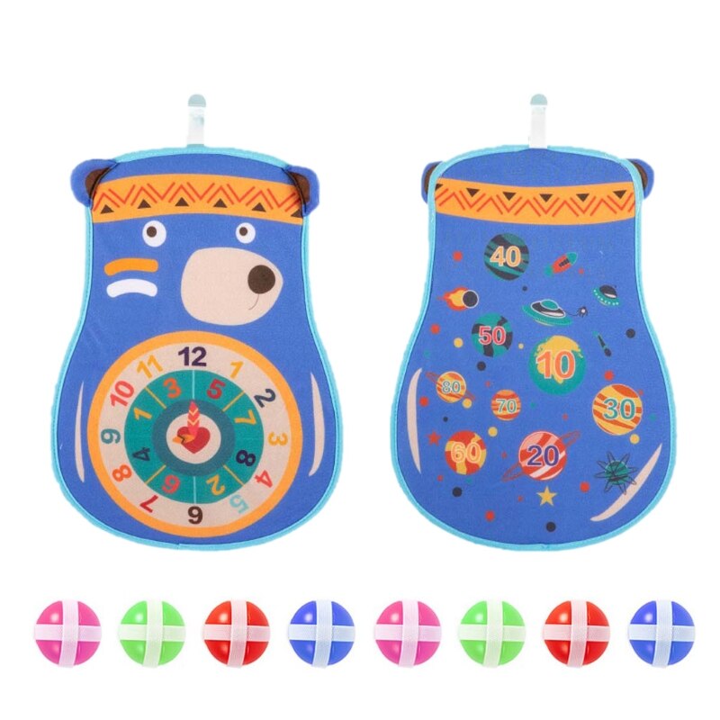 Dubbelzijdig cartoon dartbord voor kinderen, kleuterschool, gooien met 8/16 kleverige ballen, indoor sportspeelgoed, interactief dartbord