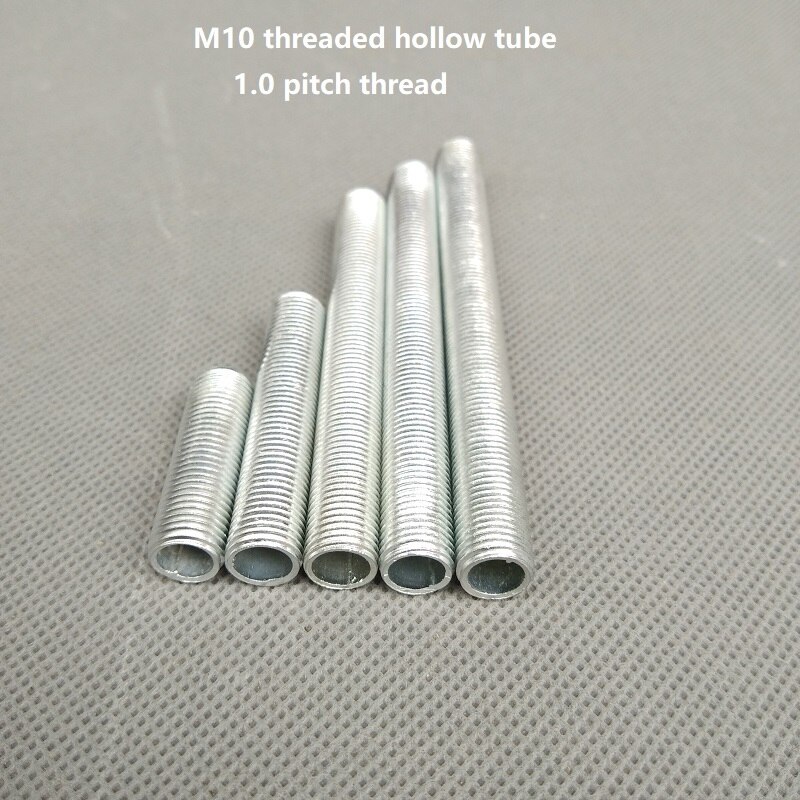 Tube fileté creux M10, longueur 16-23cm, tige à dents, accessoires d'éclairage d'outils, 10 pièces/lot