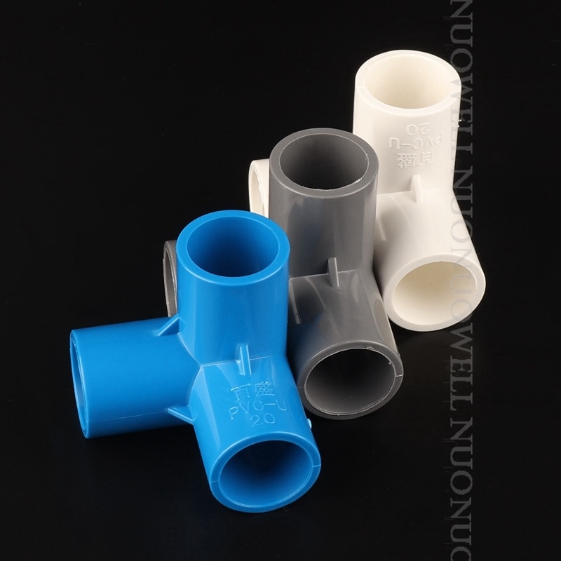 5 stk i .d 20 ~ 110mm pvc rørforbindelser pvc 3- vejs konnektor vandrør fatning konnektor vandingsrør fittings gør-det-selv-værktøj