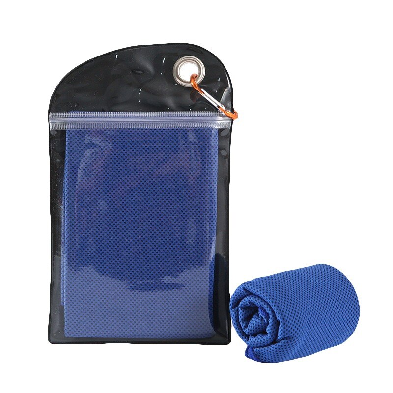 100*30cm Carabiner bag Ice Towel Utility Enduring Instant Cooling Towel Heat Relief Reusable Chill Cool Towel: SL