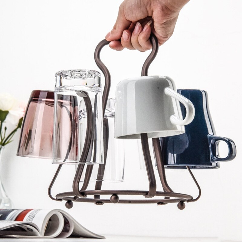Support de verre en verre Portable thé tasse à café support de séchage support de tasse pour fournitures de cuisine organisateur à la maison