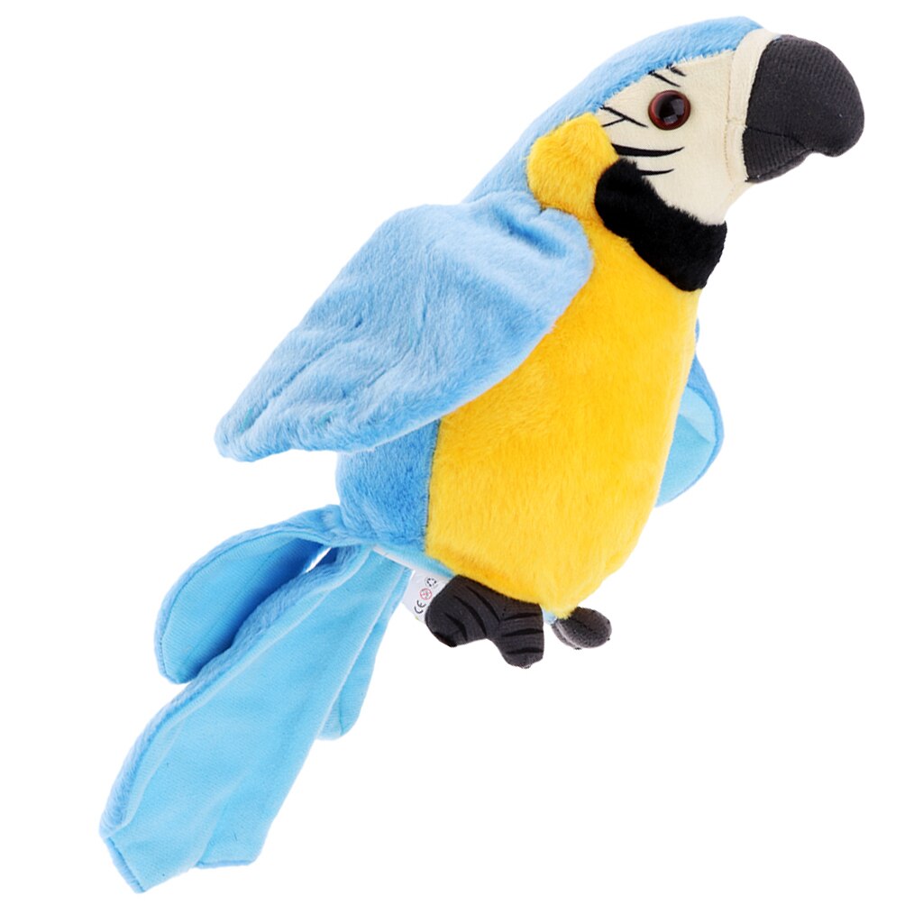 Loro parlante de felpa-Repite lo que dices Animal electrónico mascota juguete para para niños: Blue