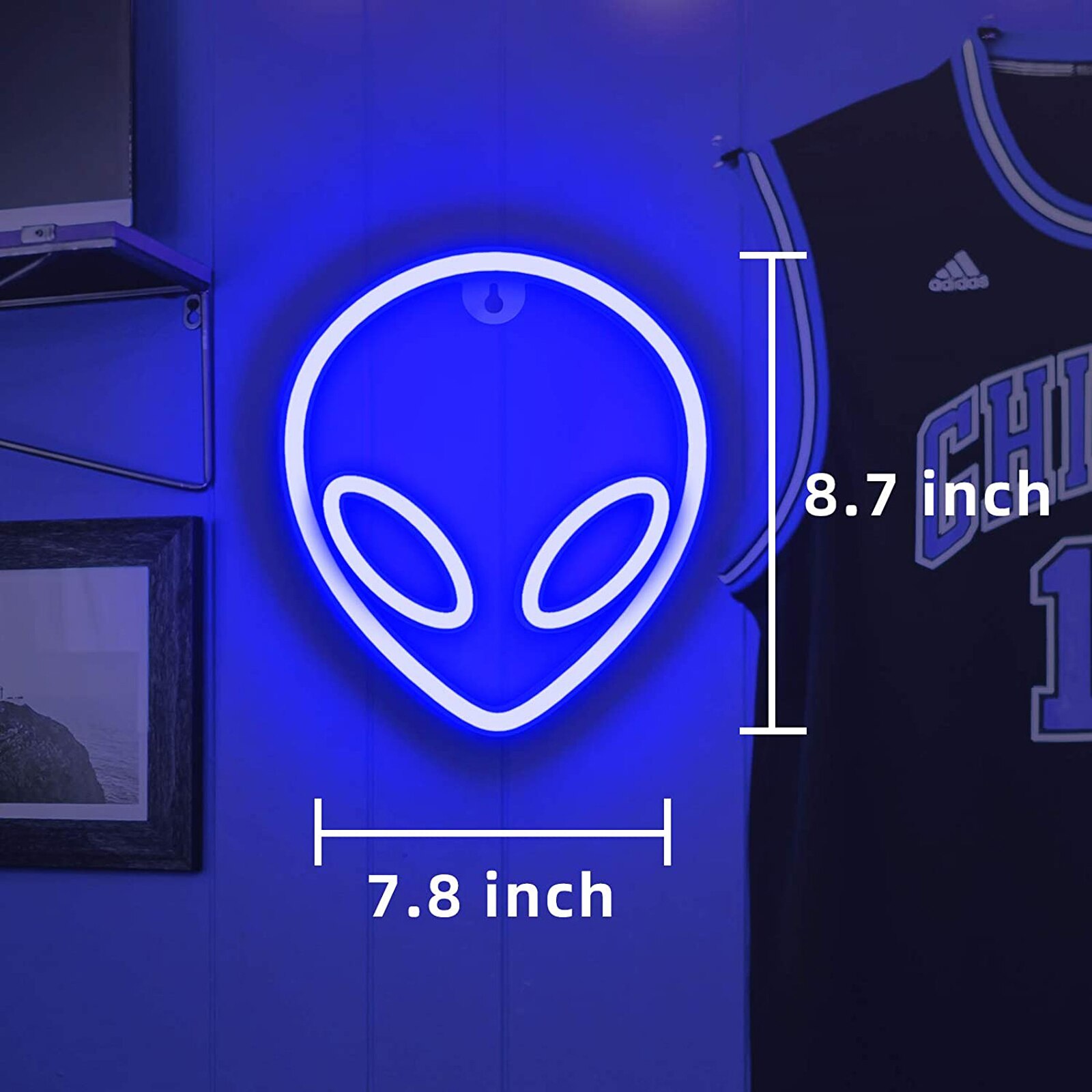 Creatieve Alien Patroon Led Nachtlampje Decoratieve Neon Lamp Voor Slaapkamer Woonkamer Feestartikelen