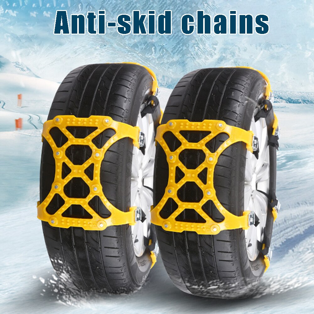 Cadenas de nieve universales de acero para camión, cadenas para ruedas de coche, cadenas de hielo para nieve de 165 ~ 275mm, cadenas para neumáticos de invierno, antideslizantes para suelo de barro