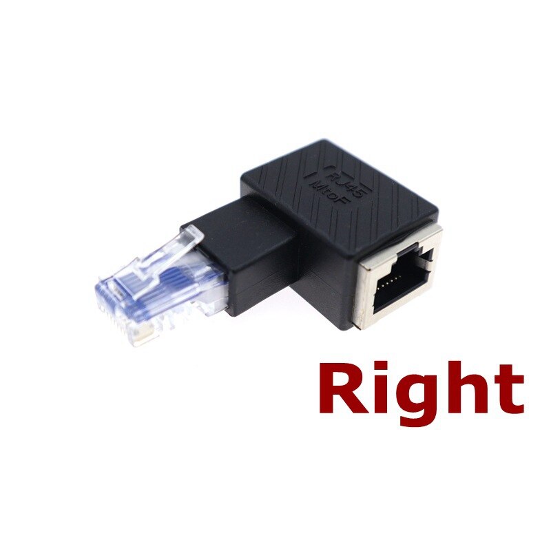 5PCS 90 Degree UP Down Left Right RJ45 Cat 5E 6E Cat7 Male to Female Lan Ethernet Network Extension Adapter