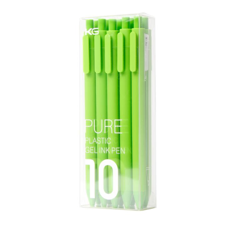 10 stk/pakke xiaomi pen kaco tegn pen 0.5mm , skrivelængde 400m ,  sort abs plast glat blæk til studerende/kontormedarbejder: 10 pen sort blæk i