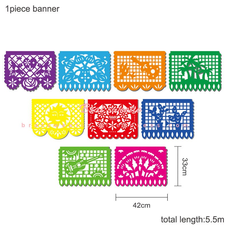 Guirlande bandérole de fête mexicaine | Décorations de mariage pour fête sur le thème du mexique de la journée des morts, fournitures de fête de Mayo: Mexican banner
