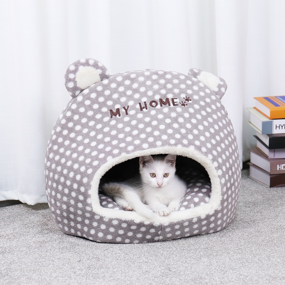 Leuke Warme Zachte Huis Voor Kat Mand Kleine Medium Puppy Kattenbakvulling Hond Bed Lounger voor Dier Cama Thuis kennel Cave