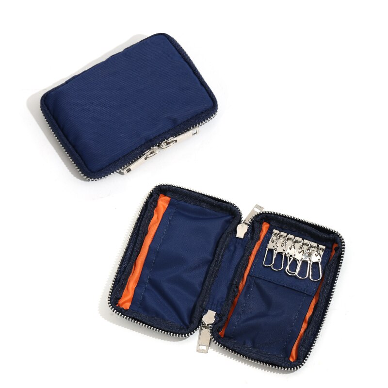 Pochette portefeuille étanche de Style japonais, petit porte-monnaie décontracté pour clés de voiture: Navy