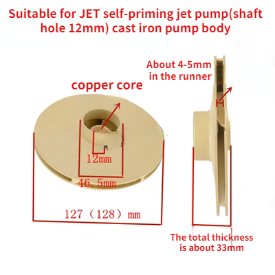 Självsugande pumpar centrifugalpumpar jetpumpar i rostfritt stål kateterstyrskena ppo plastimpeller vattenpumpsdelar: Lila