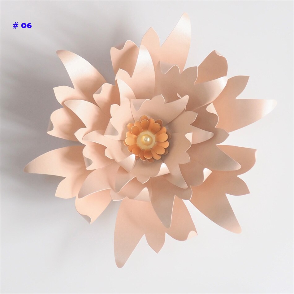 20CM Thick Cardstock Rose DIY Paper Flowers For Wedding & Event Backdrops Decorations Baby Nursery Wall Decor Video Tutorials