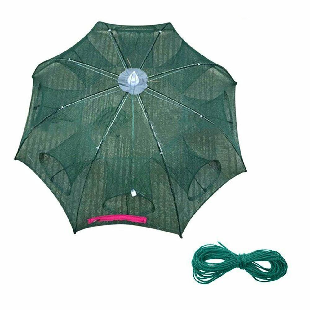 4/6/8/12/16 Holes Magic Fishing Trap Fish Net Nylon Mesh Full Automatic Foldable Crab Fish Net Easy Throw Fishing Accessories: 8 Holes