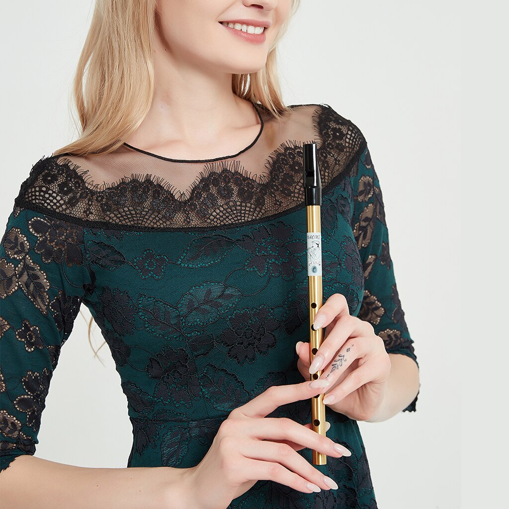 NAOMI C Key Irish Tin Whistle Irish Flute 6 Hole Whistle Flute Nickel Plated Penny Whistles English Flageolet