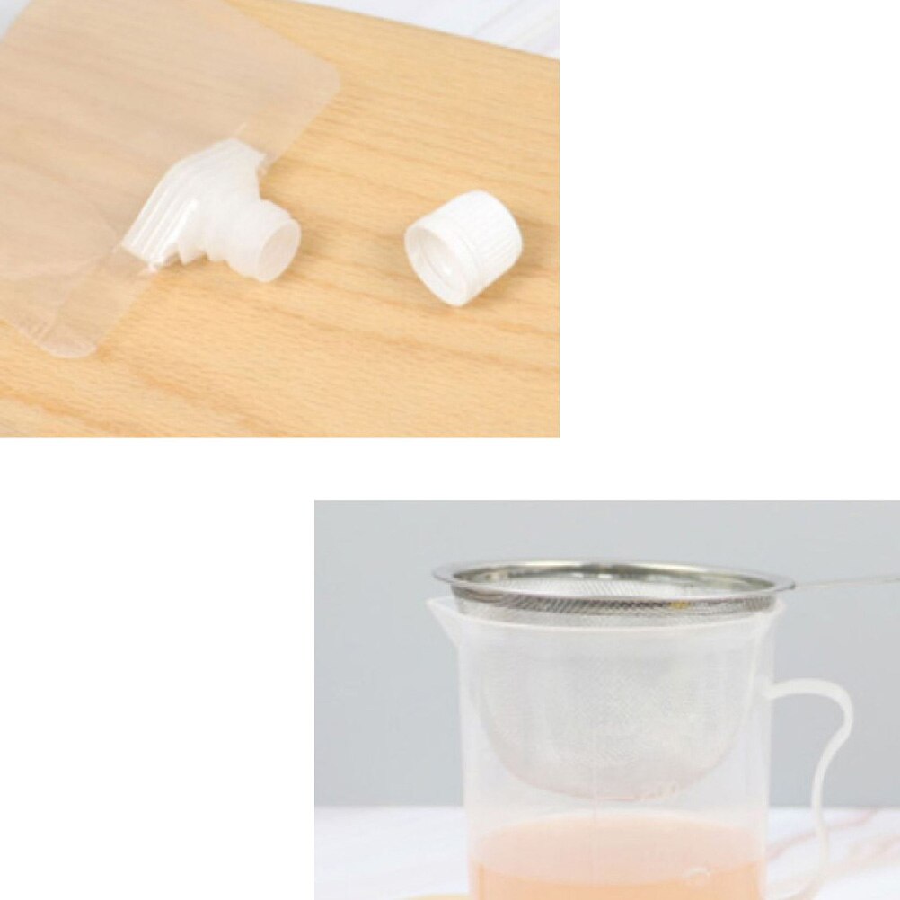 Travel Outdoor for Drinks Bag Standing Plastic Portable Concealable Transparent Beverage Flasks