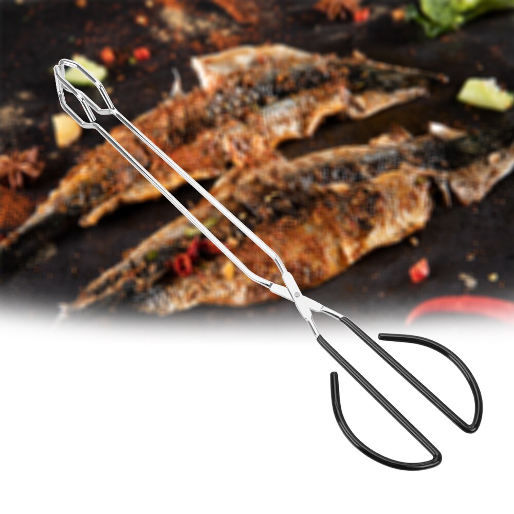 Ruostumattomasta teräksestä valmistettu grilli pihdit bbq pihdit keittiötarvikkeita hiilipihdit grilli buffet ruokaklipsi kätevät bbq työkalut