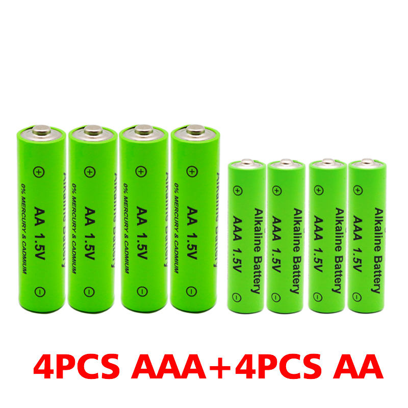 100% AA + AAA, nueva batería recargable AA de 1,5 V, pilas alcalinas AAA de 3000 a 3800mAh, linterna, juguetes para reloj, reproductor de MP3, batería Ni-Mh de reemplazo
