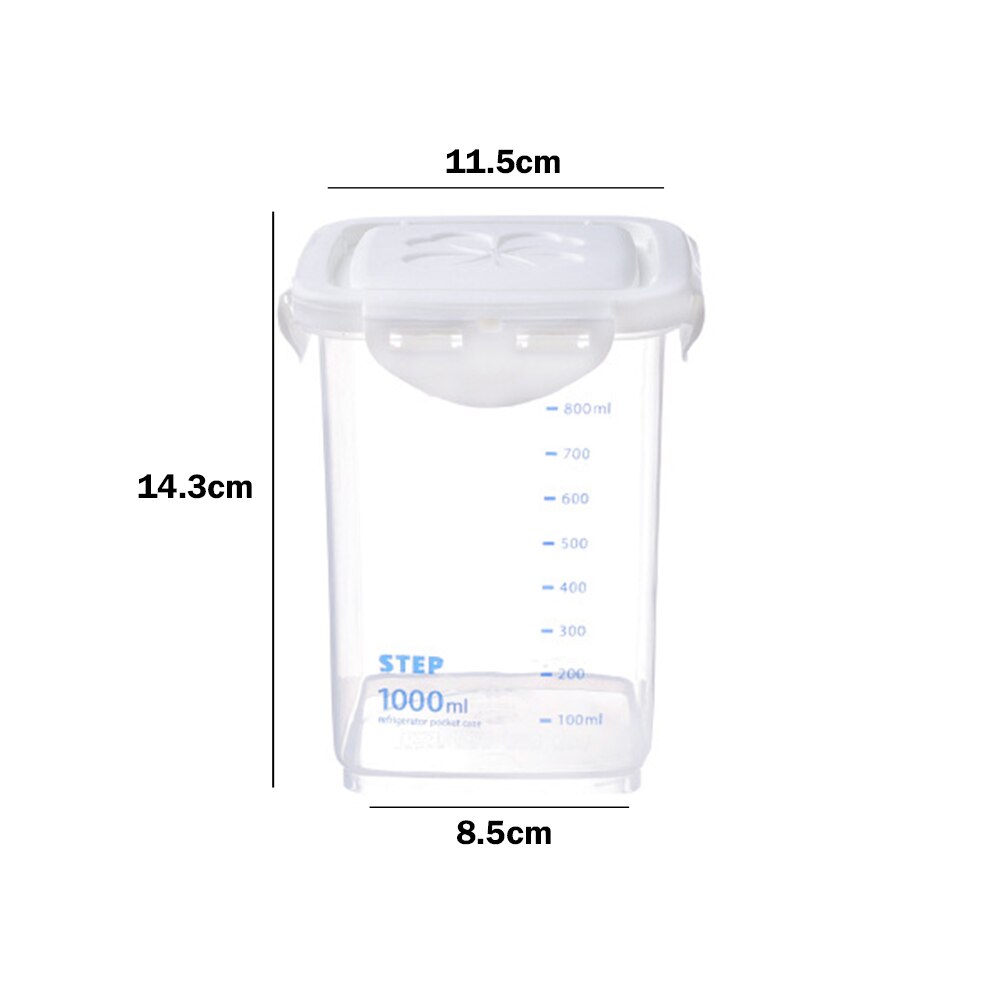 Cylindrical Food Plastic Coffee Sealed Cans with Scale Dried Fruit Snack Kitchen Storage Box Innovative Grain Storage Box: Large