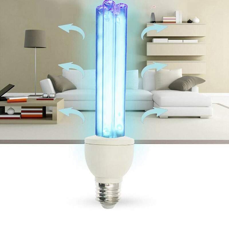 E27 Ultraviolet UV Light Tube Bulb Disinfection Lamp Germicidal Lamp Bulb 15W Ozone UV Lamp 220V