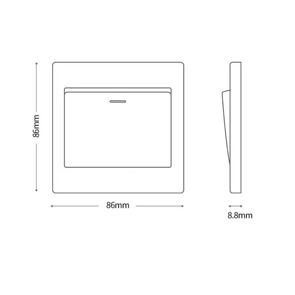 Wall Switches 1/2/3/4 Gang 1Way Button Wall Light Switch Panel On / Off Push Buttons with LED Lamp Home Accessories